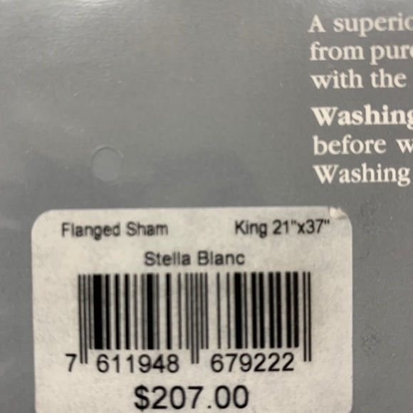 Schlossberg Switzerland Stella Blanc King Sham - Picture 6 of 6